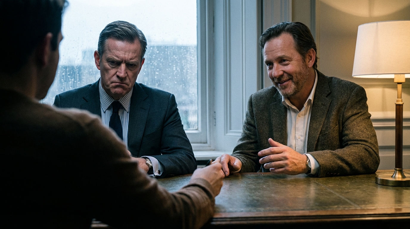 השוואה ויזואלית בין יועץ בנקאי ליועץ משכנתאות פרטי המייצג את הלקוח