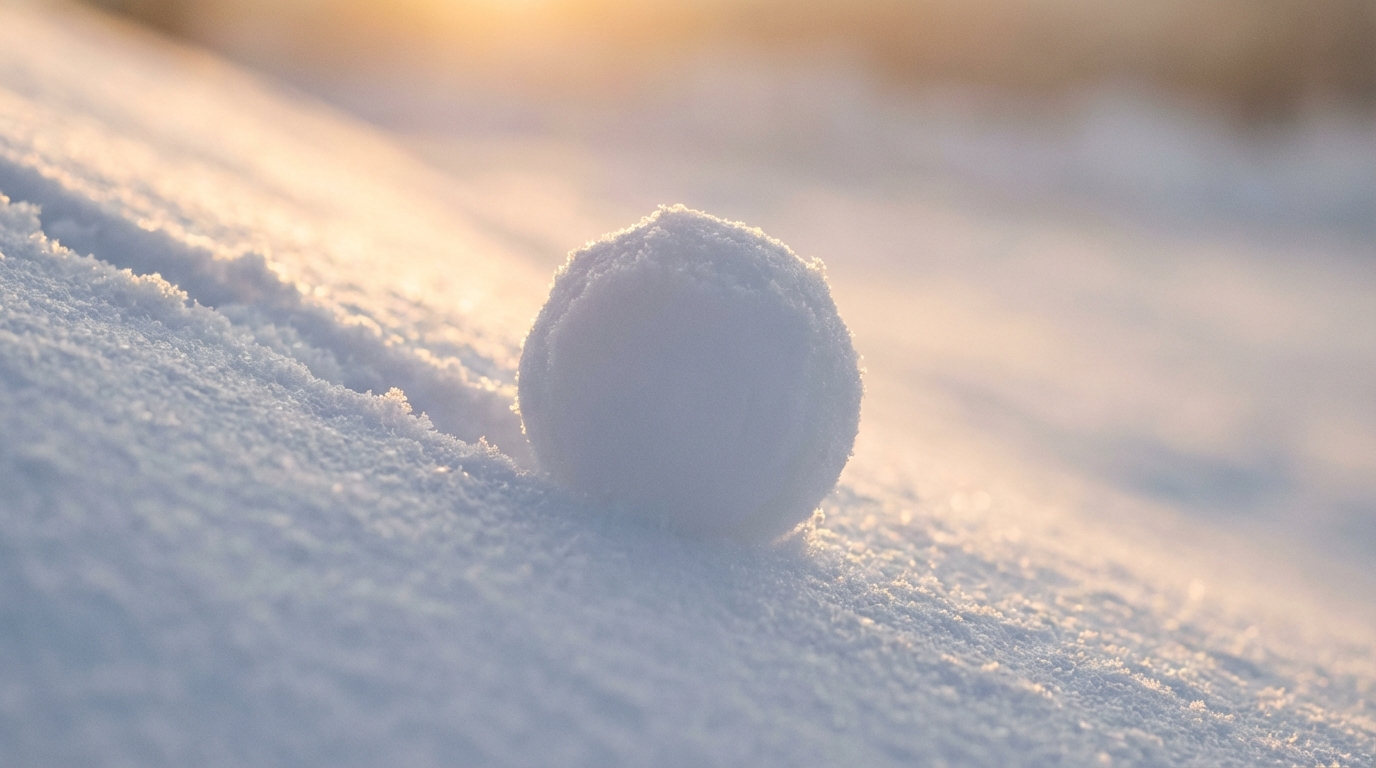 כדור שלג מתגלגל וגדל, כמטאפורה לכוחה של ריבית דריבית ודחיית מס בפוליסת חיסכון.