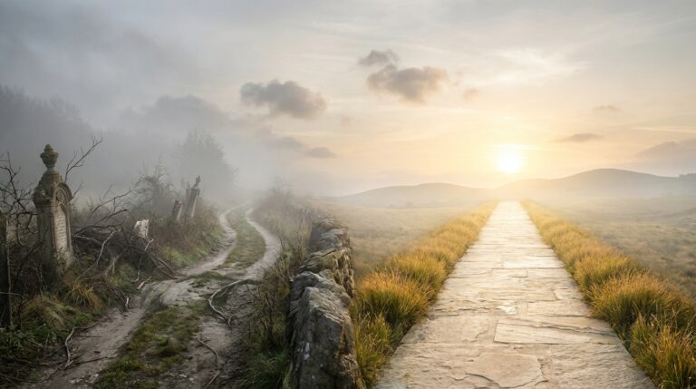 שתי דרכים הנפרדות בצומת, אחת ישרה וברורה המסמלת קרן פנסיה, והשנייה מפותלת ומסובכת המסמלת ביטוח מנהלים.